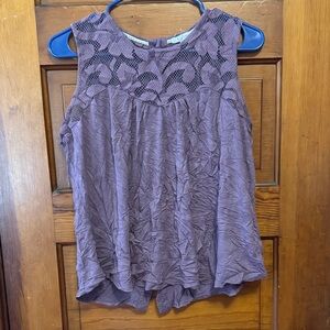 Maurices Mauve Textured Sleeveless Blouse